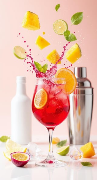 High-Speed Photo of Red Cocktail