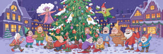 Humorous Fairy-Tale Christmas Scene