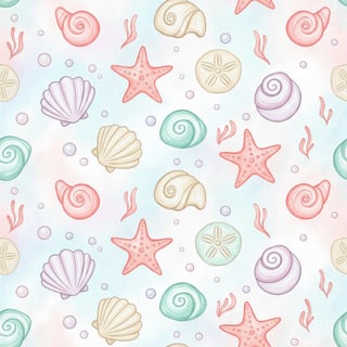 Cute Shells & Starfish Pattern