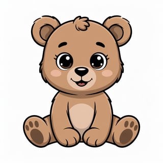 Cute Animated Nursery Bear Art