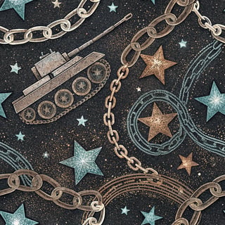 Dark Grunge Glam Metallic Pattern