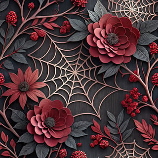 3D Spooky Floral Design