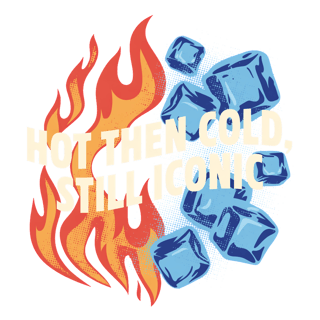 Split Flame and Ice T-Shirt Design
