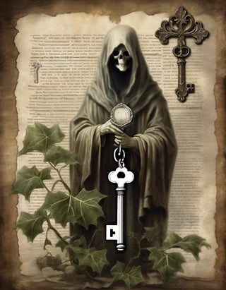 Rustic Ghost with Vintage Key