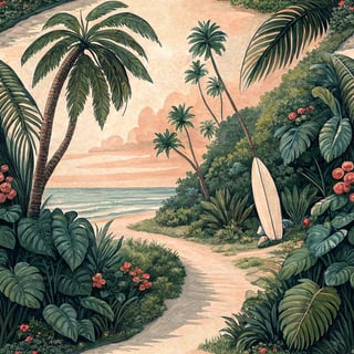 Tropical Path to Hidden Beach