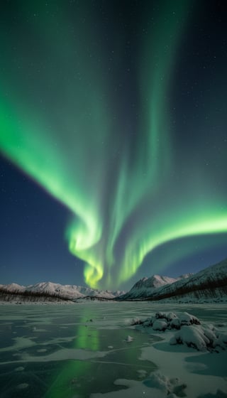Ultra-Realistic Aurora Borealis Night Sky