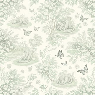 Seamless Tropical Toile de Jouy Pattern