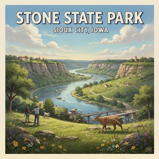 Stone State Park Scenic Travel Poster