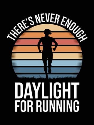 Vintage Runner Silhouette at Sunset