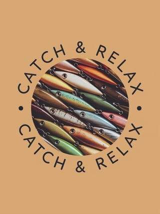 Vintage Fishing Lures Badge Design