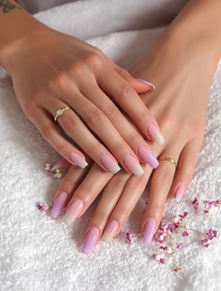 Elegant Hands with Ombre Nails Photography