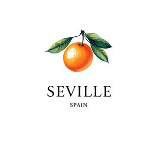 Minimalist Seville Orange Graphic Design