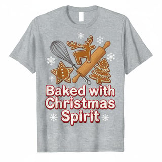 Christmas T-shirt with Gingerbread Design