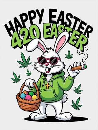 Stylized Bunny for 420 Easter Celebration