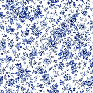 Vintage Toile de Jouy Blue Pattern