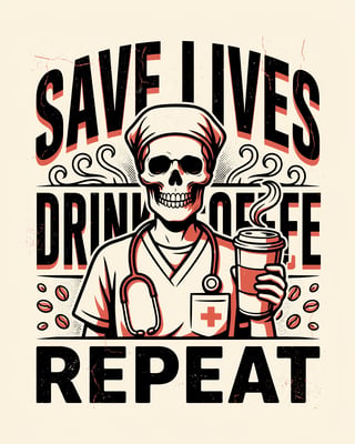 Save Lives Drink Coffee Design