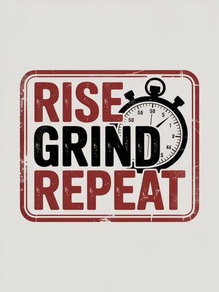 Rise Grind Repeat Stamp Design