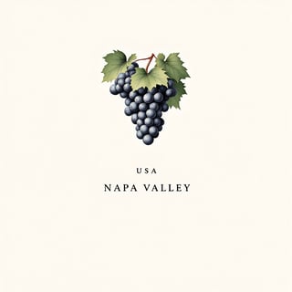 Minimalist Napa Valley Cabernet Grapes