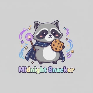 Chibi Raccoon with Wand and Cookie