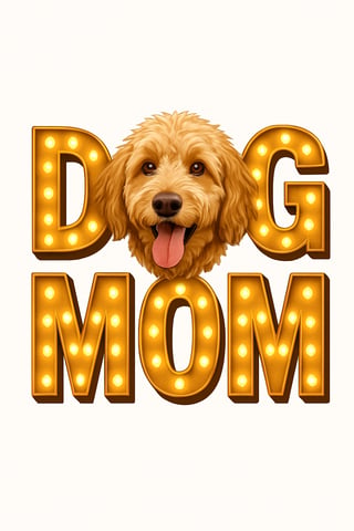 Dog Mom Retro Marquee Design