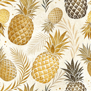 Abstract Tropical Pineapples Pattern