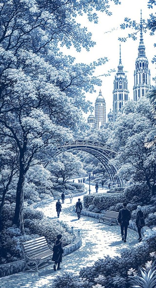 Modern Toile Style Urban Park Design