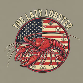 Retro Americana Lazy Lobster T-Shirt