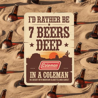 7 Beers Deep Western Style Poster