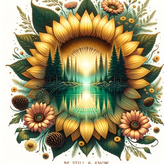 Sunflower Misty Forest Sunrise