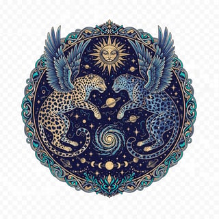 Celestial Spotted Leopards Circle