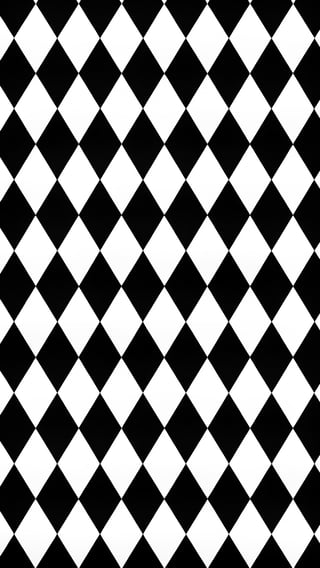 Black and White Harlequin Diamond Pattern