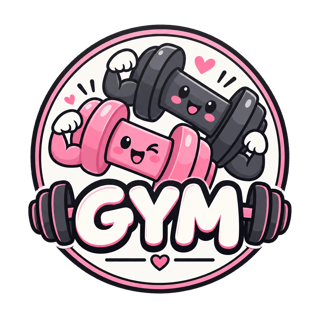 Cute Dumbbell Gym Logo