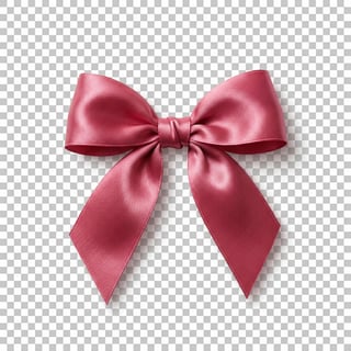Photorealistic Pink Satin Bow