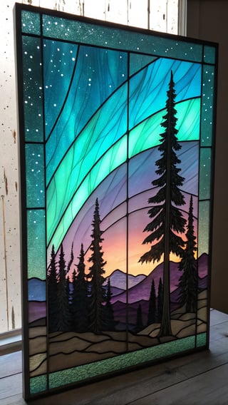 Glowing 3D Stained-Glass Landscape