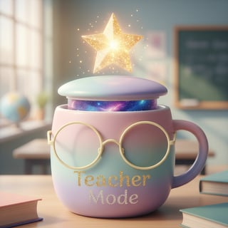 Cute Coffee Cup with Cosmic Swirls