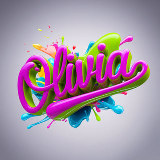 Elegant 3D Render of 'Olivia'