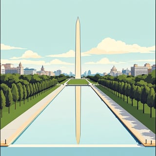 Art Deco Washington DC Travel Poster