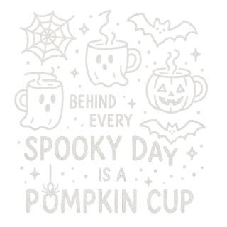 Spooky Coffee Mom Line-Art Tee