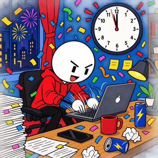 Flat 2D Vertical Cartoon Typing Rush