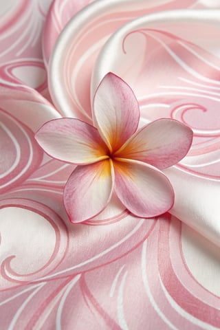 Stylized Pink Plumeria Flower