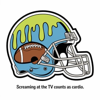American Football Helmet with Ice Cream