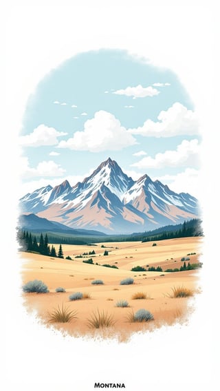 Montana Minimalist T-Shirt Design