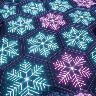 Futuristic Snowflake Grid Pattern