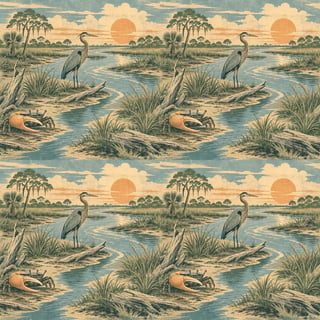 West Florida Marsh Tumbler Wrap