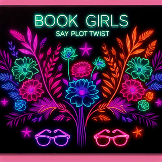 Neon Floral Explosion with Bold Text