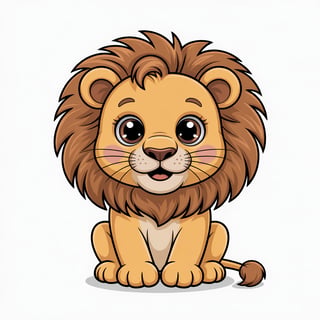 Cute Animated Nursery Lion Art