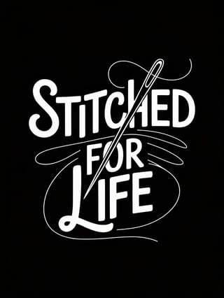 Stitched for Life T-Shirt Design