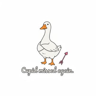 Cheeky Minimalist Goose Design