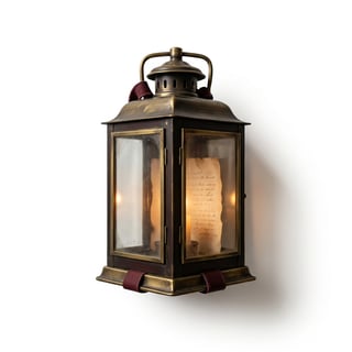 Photorealistic Dim Lantern Studio Cutout
