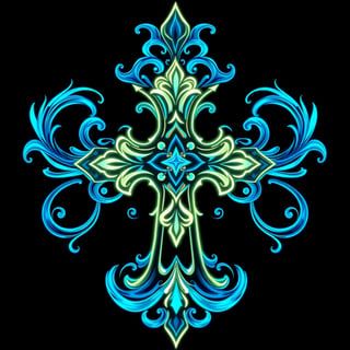 Symmetrical Fantasy Cross Illustration